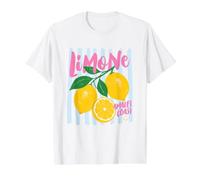 Limone Amalfi Coast Lemon Cute Summer Fruit Market Art Value Graphic T-Shirt, Men, White, XL