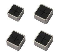 LIMOOO Push Towel Hooks, Square Self-Adhesive Wall Door Mounted Towel Holder for Kitchen Bathroom Organization Hand and Dish Towels(4PCS Black)