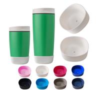 Limotex 2PCS Silicone Boot Compatible with Owala SmoothSip Slider 12oz&20oz, Anti-Slip Protective Sleeve for Coffee Tumbler, Watter Bottle Accessories Base Cover, BPA-Free (White)