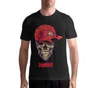 Limp Bizkit T Shirts Men's Tops Short Sleeved Round Neck Cotton Shirt Black