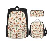 LimPac Cowboy Ride Horse Stylish Travel Backpack, Lunch Box, Pencil Case Set, Cute Water Resistant Durable Lightweight Black, One Size, Black, One Size
