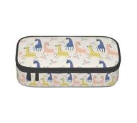 LimPac Cute Giraffe Large Capacity Pencil Case Bag, Zippered Pen Pouch Organizer For College Office Makeup