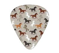 Limpac Cute Horse 12 Pcs Guitar Cubes, 3 Thickness Include 0.46mm, 0.71mm, 0.96mm, With Storage Box