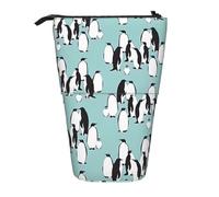 LimPac Cute Penguins Telescopic Pen Pencil Case, PA Supplies Bag, Cute Office Makeup Organizer