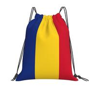 LimPac Flag Of Romania Drawstring Bags Gym Backpack, Sports Bag For Women Men, Travel Beach Cinch Sack Bag, White, One Size, white( ), One Size