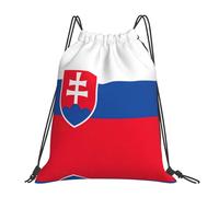LimPac Flag Of Slovakia Drawstring Bags Gym Backpack, Sport Bag For Women Men, Travel Beach Cinch Sack Bag, White, One Size, white( ), One Size