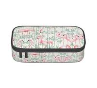 LimPac Floral Flamingo Botany Large Capacity Pencil Case Bag, Zippered Pen Pouch Organizer For College Office Makeup