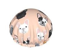Limpac French Reusable Luxury Shower Cap For Women, Double Protection Layers Elastic For Ladies Spa Salon