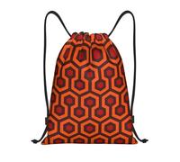 Limpac Glossy Overview Print Drawstring Gym Backpack Bag, Fitness Travel Beach Sports Storage for Men Women, Black, M