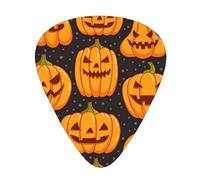 Limpac Halloween Pumpkin Designs 12 Pcs Guitar Cubes, 3 Thickness Include 0.46mm, 0.71mm, 0.96mm, With Storage Box
