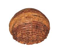 Limpac Industrial Brick Wall Backdrop Reusable Luxury Shower Cap for Women, Double Layer Protective Elastic for Ladies Salon Spa