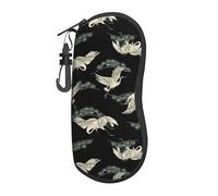 LimPac Introduction Of Various Vegetables Print Soft Case Ultra Neoprene Glasses Case, Large Sunglasses Case, Zipper Seal, Japanese Crane & Pine, One Size
