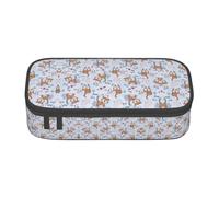 LimPac Llama Cartoon Pattern Large Capacity Pencil Case Bag, Zippered Pen Pouch Organizer For College Office Makeup