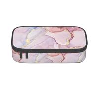 LimPac Purple And Gold Marble Print Large Capacity Pencil Case, Multi-Purpose Pen Bag Pouch Storage Box With Zipper
