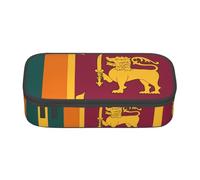 LimPac Sri Lanka Flag Large Capacity Pencil Case Bag, Zippered Pen Pouch Organizer For College Office Makeup