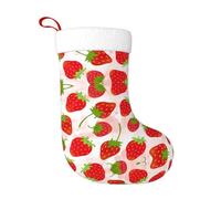 LimPac Strawberry Christmas Stockings Hanging Tree Or Fireplace, For Xmas Family Holiday Party Decorations, Black, One size
