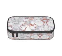LimPac White Marble Rose Gold Large Capacity Pencil Case Bag Pencil Case Pencil Case Organizer for Office College Makeup