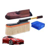 Limpiador De Polvo Para Coche, Despolvador Para, Cepillo Detallista Para Interiores De Automóvil - Mopa Para Auto, 3 Piezas Portátil Con Herramientas De Limpieza Detallada Para Neumáticos, Llantas,