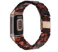 Limque Resin Band Compatible with Fitbit Charge 6/5, Waterproof & Lightweight Bracelet Wristband Replacement with Stainless Steel Buckle, Fashion Strap for Fitbit Charge 5/6 Fitness Tracker Women