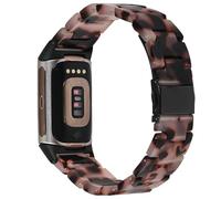 Limque Resin Band Compatible with Fitbit Charge 6/5, Waterproof & Lightweight Bracelet Wristband Replacement, Stainless Steel Buckle, Fashion Strap for Fitbit Charge 5/6 Fitness Tracker Women