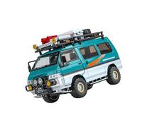 Limtula 1: 24 Modified Minibus Vehicle Toy with Openable Door Real Bounce Shock Absorbers Dynamic Light Sound Die Cast Car Toy Educational