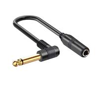 Limtula 1 / 4inch Male to Female Extension Cable 6.35mm, Mono 30CM | Goldplated 1 / 4inch 6.35mm Stereo Male to Female Cable for Headphones Guitar