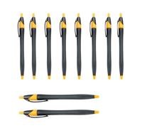 Limtula 10 Pcs Ballpoint Pen 1.0mm Black Inks Stationery Pen Gift Smooth Writing for Student