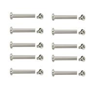 Limtula 10 Pcs/Set Luggage Belt Screws Stainless Steel Nails Rivets 30/35 / 40/45 / 50mm Inner Hexagon Easy to Use