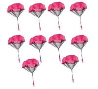 Limtula 10 Pieces Gadgets Throwing Parachute Outdoor Parachute Airborne Troops Figures Outside Flying Toy for Kids Toy for Kids
