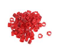 Limtula 100 Count Chicken Leg Rings 6 Colors 10mm Leg Bands Small Poultry Clip-on Foot Rings for Ducks Pigeons Toys African Grey for Small Parrots for Large Birds Conure Macaw Christmas Parts Set