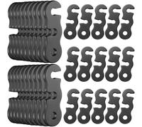 Limtula 100 Pack Releasing Tent Cord Locks Adjuster Outdoor Camping Equipment Accessories Aluminum Alloy Texture for Tent Outdoor Aluminum Rope Clip