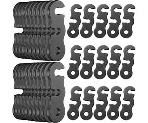 Limtula 100 Pack Releasing Tent Cord Locks Adjuster Outdoor Camping Equipment Accessories Aluminum Alloy Texture for Tent Outdoor Aluminum Rope Clip