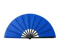 Limtula 10Inch KungFu Folding Handheld Fan with Black Ribs Design for Festivals and Artistic Presentations KungFu Fan
