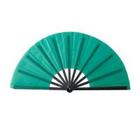 Limtula 10Inch KungFu Folding Handheld Fan with Black Ribs Design for Festivals and Artistic Presentations KungFu Fan