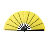 Limtula 10Inch KungFu Folding Handheld Fan with Black Ribs Design for Festivals and Artistic Presentations KungFu Fan