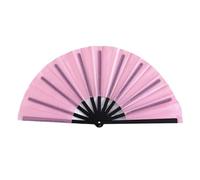 Limtula 10Inch KungFu Folding Handheld Fan with Black Ribs Design for Festivals and Artistic Presentations KungFu Fan