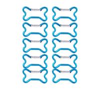 Limtula 10lots Bone Styles Aluminum Hook Carabiner for Water | Bone Shape, Aluminum Rings Clip for Water Bottles and Outdoor Use, Multifunctional Tool for Outdoor Climbing