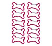 Limtula 10lots Bone Styles Aluminum Hook Carabiner for Water | Bone Shape, Aluminum Rings Clip for Water Bottles and Outdoor Use, Multifunctional Tool for Outdoor Climbing