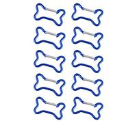 Limtula 10lots Bone Styles Aluminum Hook Carabiner for Water | Bone Shape, Aluminum Rings Clip for Water Bottles and Outdoor Use, Multifunctional Tool for Outdoor Climbing