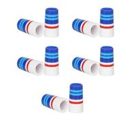 Limtula 10Pcs Professional Golfing Iron Ferrules for 0.35Inch Tapered Parallel Shafts Colorful Striped Golfing Tapered Ferrules