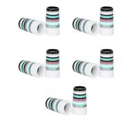 Limtula 10Pcs Professional Golfing Iron Ferrules for 0.35Inch Tapered Parallel Shafts Colorful Striped Golfing Tapered Ferrules