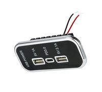 Limtula 12 / 24V Car Double USB Panel for Motorcycle Auto Truck ATV Boats Bus Power Adapter Outlet Electronics Accessories Portable Car Device