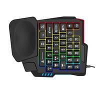 Limtula 14key Mechanical Feel Gaming Keyboard for Competitive Play with Color Lighting and Reduced Hand Fatigue Hand Rest Keypad Single Handed Keyboard