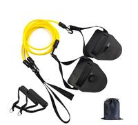 Limtula 2 in 1 Swimming Arm Training Pull Rope with Hand Paddle Swimming Elastic Rope Resistance Band Equipment Swim Tool for Improve