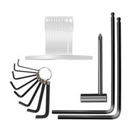 Limtula 20Pcs Guitar Allen Wrench Trusses Rod Wrench Set Fretboard Radius Gauges Repair Wrench for Neck Bridge Nut Screw Adjustment