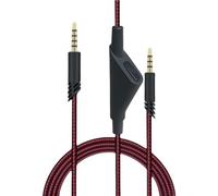 Limtula 2m Long 3.5mm Cable Braided Nylon Metal Connectors Sound Output for A10 A40 A50TR MixAmp Headsets