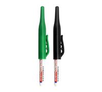Limtula 2Pcs 30mm Long Nib Carpenter Marker, Waterproof, Black and green