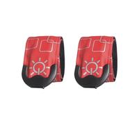 Limtula 2Pcs Reflective LED Light Bracelets Rechargeable, Red