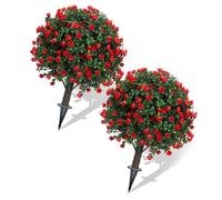 Limtula 2X Realistic Grape Lavender Bushes Fade Immune Polyethylene Substance Easy Assembly Decorative Bushes For Office Coffeeshop Incidents Direct Current Stake Faux Flowers