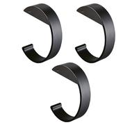 Limtula 3 C Shaped Hanging Hooks Aluminum Alloy for Desk, Black